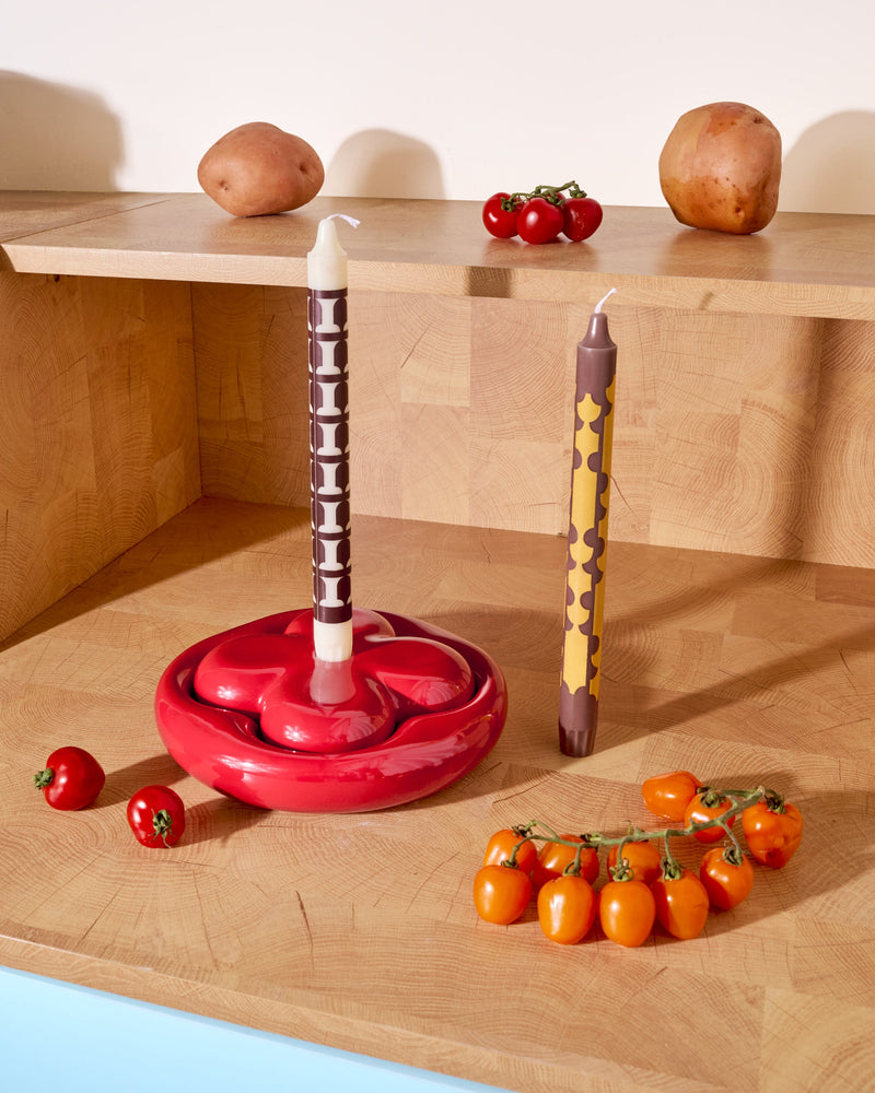 Retro Ember Pattern candlesticks