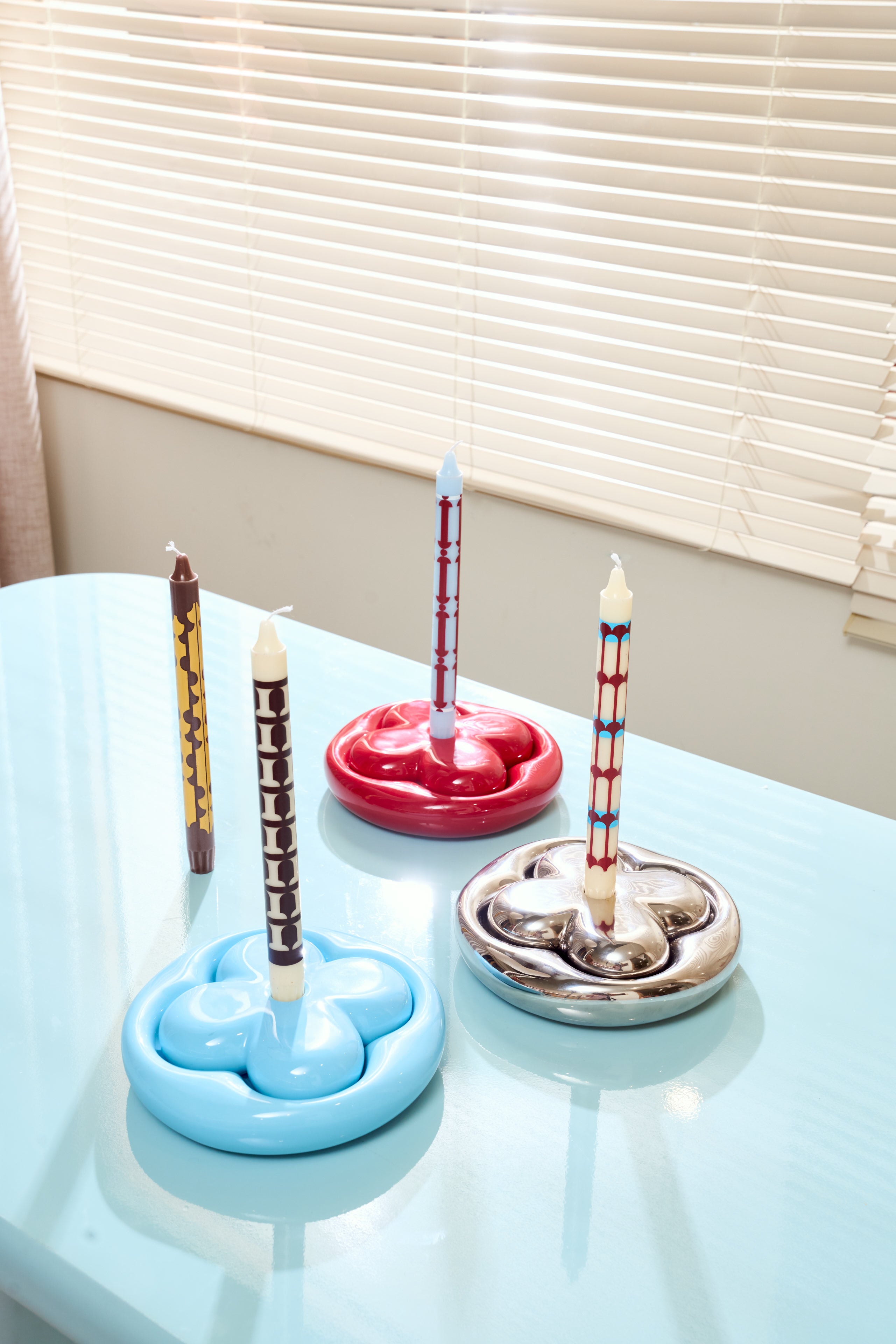Graphic Taper Candlesticks Duo