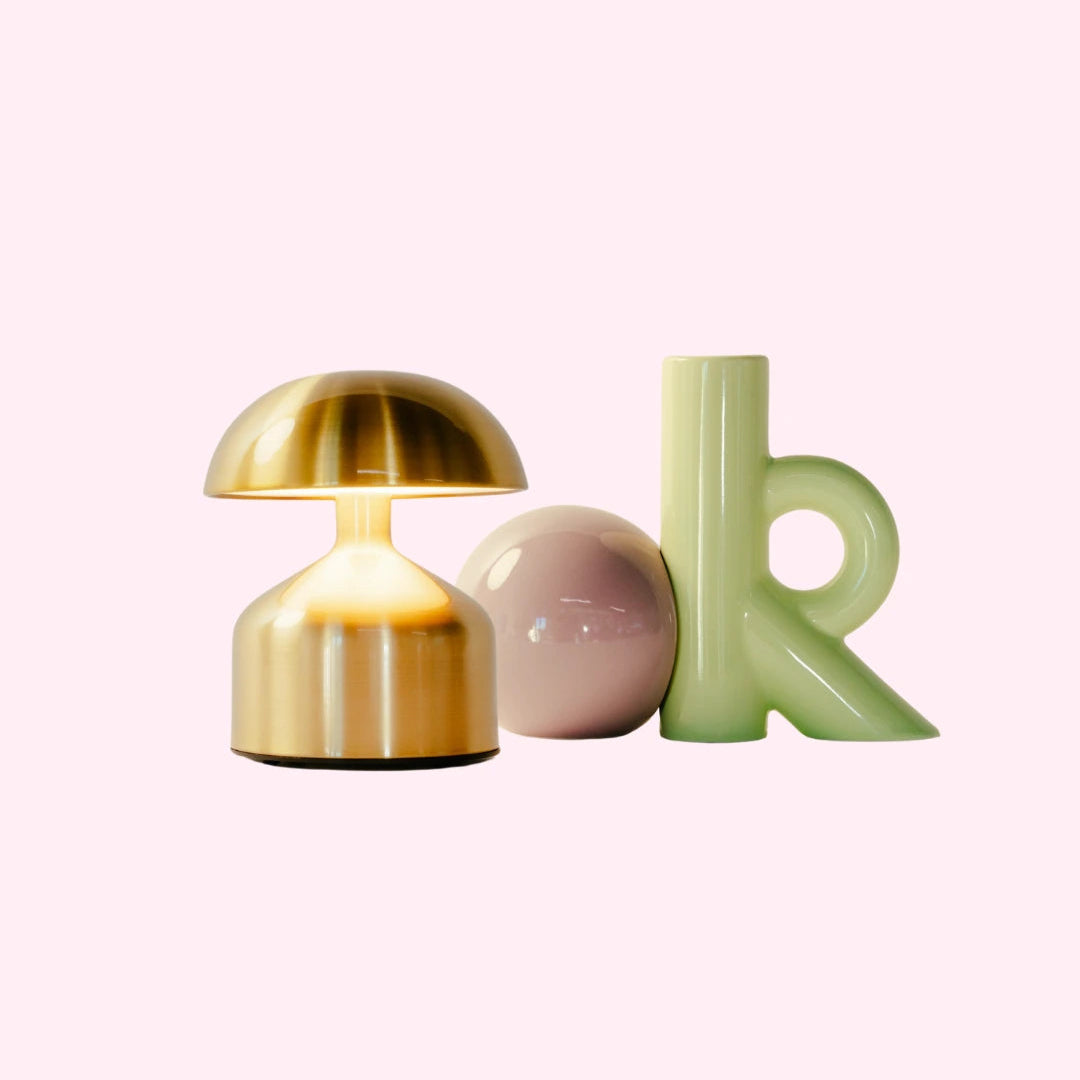 Maison Glow Touch Lamp and Keats Vase